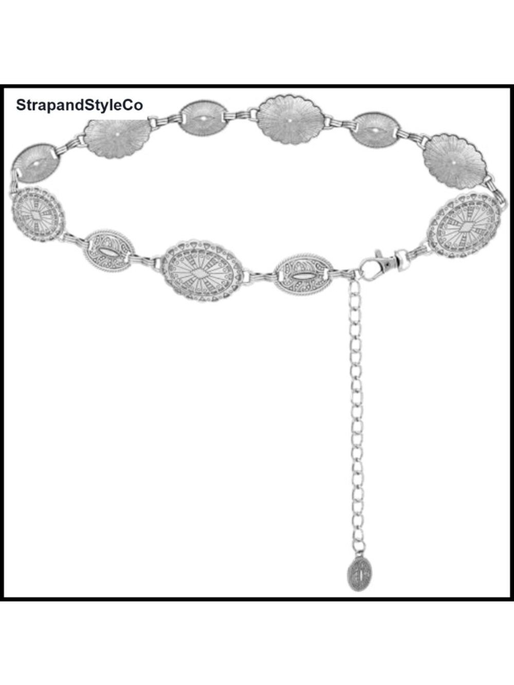 Western Concho Chain Belt Metal Waist Chain Cowgirl Style